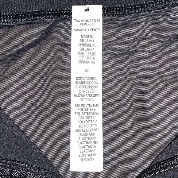 NWT Savage X Fenty black Cropped Half-zip top 3X - Picture 9 of 10